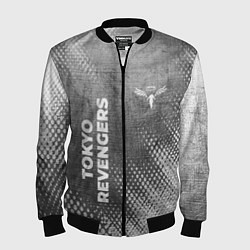 Бомбер мужской Tokyo Revengers - grey gradient вертикально, цвет: 3D-черный