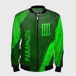 Бомбер мужской Paramore - green gradient вертикально, цвет: 3D-черный