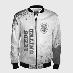 Мужской бомбер Leeds United - white gradient вертикально