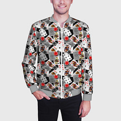 Бомбер мужской Карты и фишки, цвет: 3D-меланж — фото 2