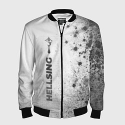 Бомбер мужской Hellsing - white gradient по-вертикали, цвет: 3D-черный
