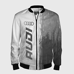 Бомбер мужской Audi - white gradient по-вертикали, цвет: 3D-черный
