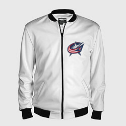 Бомбер мужской Columbus blue jackets - Sergey Bobrovsky, цвет: 3D-черный