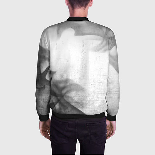 Мужской бомбер Ford - white gradient вертикально / 3D-Черный – фото 4
