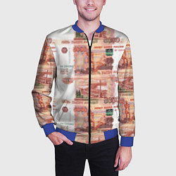 Бомбер мужской 5 000 рублей, цвет: 3D-синий — фото 2