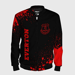 Бомбер мужской Everton - red gradient вертикально, цвет: 3D-черный