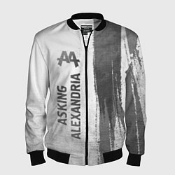 Бомбер мужской Asking Alexandria - white gradient по-вертикали, цвет: 3D-черный