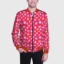 Бомбер мужской Skzoo pattern pink, цвет: 3D-красный — фото 2