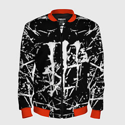 Бомбер мужской Monster energy белые штрихи краско, цвет: 3D-красный