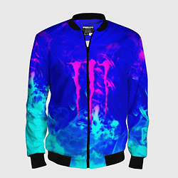 Бомбер мужской Monster energy дым неоновый, цвет: 3D-черный