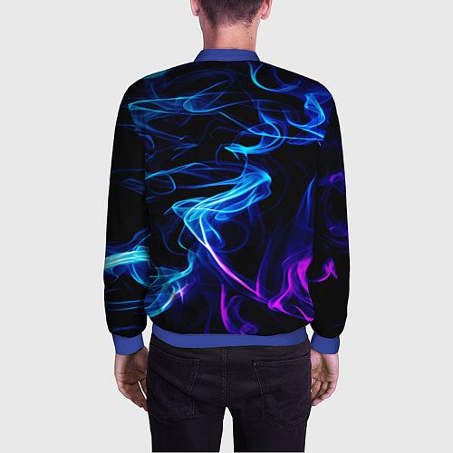 Мужской бомбер Color blue pink / 3D-Синий – фото 4