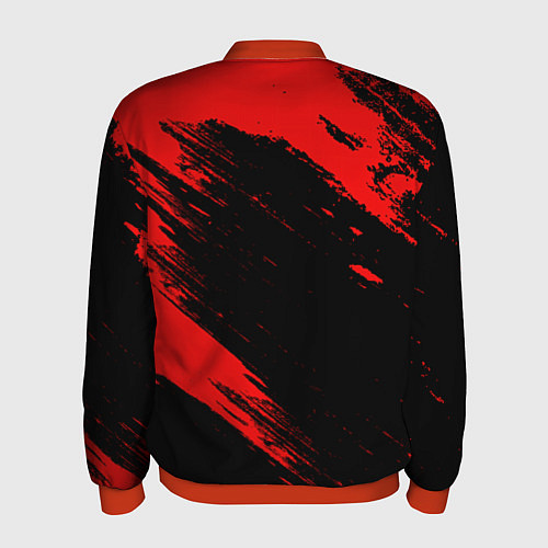 Мужской бомбер Color red black line / 3D-Красный – фото 2