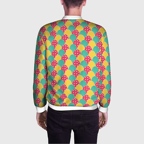 Мужской бомбер Крашенные яйца / 3D-Белый – фото 4