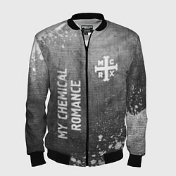 Бомбер мужской My Chemical Romance - grey gradient вертикально, цвет: 3D-черный