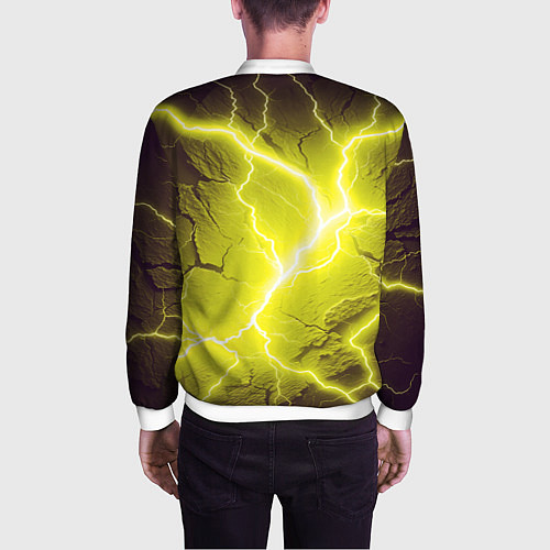 Мужской бомбер Color yellow black / 3D-Белый – фото 4