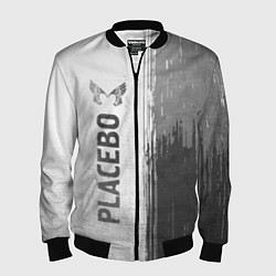 Мужской бомбер Placebo - white gradient по-вертикали