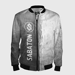 Мужской бомбер Sabaton - grey gradient по-вертикали