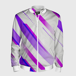 Бомбер мужской Color white pink, цвет: 3D-белый