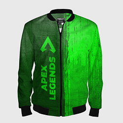 Мужской бомбер Apex Legends - green gradient по-вертикали