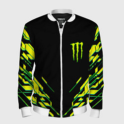 Бомбер мужской Monster energy кислотная геометрия, цвет: 3D-белый