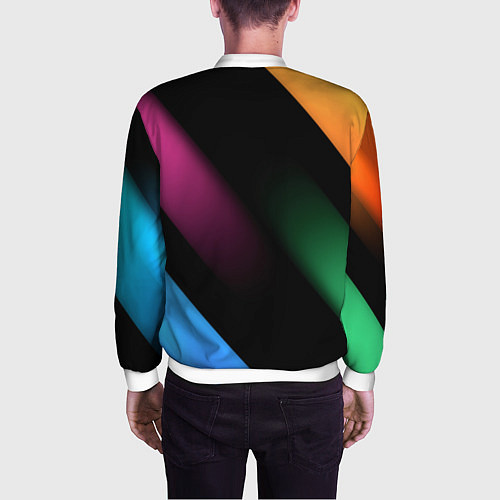 Мужской бомбер Multicoloured / 3D-Белый – фото 4
