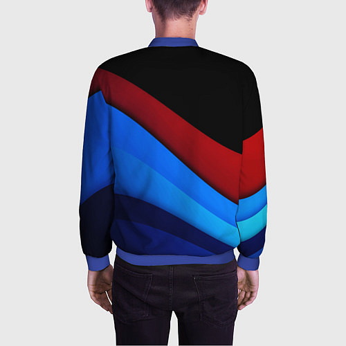 Мужской бомбер Multicoloured / 3D-Синий – фото 4