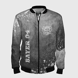 Мужской бомбер Bayer 04 - grey gradient вертикально