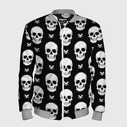 Мужской бомбер Черепной фон