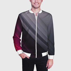 Бомбер мужской Color black grey, цвет: 3D-белый — фото 2