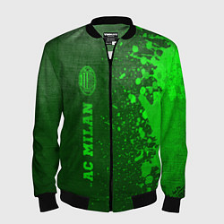 Бомбер мужской AC Milan - green gradient по-вертикали, цвет: 3D-черный