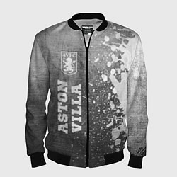 Бомбер мужской Aston Villa - grey gradient по-вертикали, цвет: 3D-черный