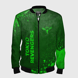Бомбер мужской Tokyo Revengers - green gradient вертикально, цвет: 3D-черный