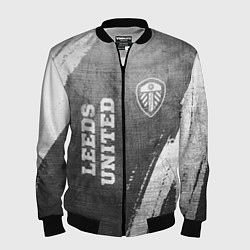 Мужской бомбер Leeds United - grey gradient вертикально