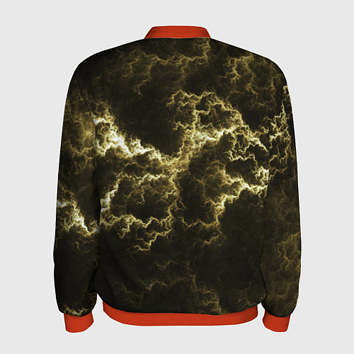 Мужской бомбер Lightning yellow / 3D-Красный – фото 2