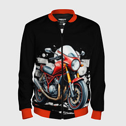 Бомбер мужской Red Moto, цвет: 3D-красный