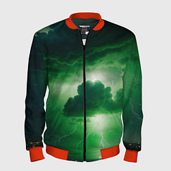 Мужской бомбер Зелёный гром