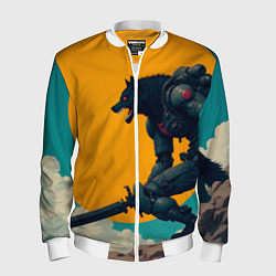 Мужской бомбер Киберчеловек-волк