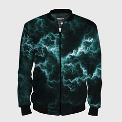 Мужской бомбер Lightning light blue line