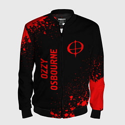 Бомбер мужской Ozzy Osbourne - red gradient вертикально, цвет: 3D-черный