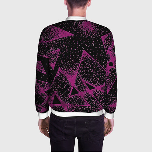 Мужской бомбер The triangle is pink / 3D-Белый – фото 4
