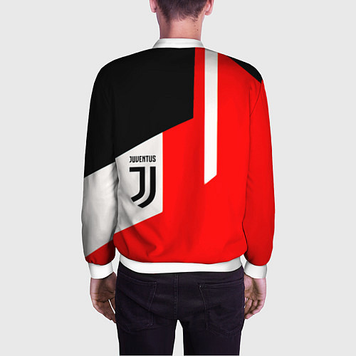 Мужской бомбер Juventus sport geometry / 3D-Белый – фото 4