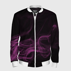 Бомбер мужской Color smoke pink, цвет: 3D-белый