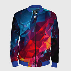 Мужской бомбер Красные и синие минералы