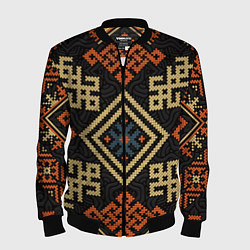 Мужской бомбер Древний узор с защитными символами