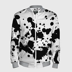 Бомбер мужской Брызги черной краски, цвет: 3D-меланж