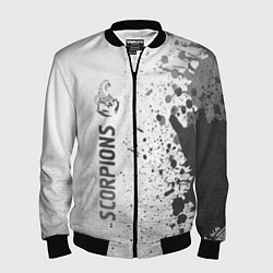 Бомбер мужской Scorpions - white gradient по-вертикали, цвет: 3D-черный