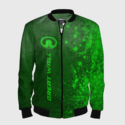 Мужской бомбер Great Wall - green gradient по-вертикали