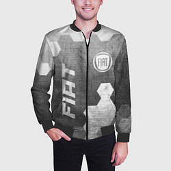 Бомбер мужской Fiat - grey gradient вертикально, цвет: 3D-черный — фото 2