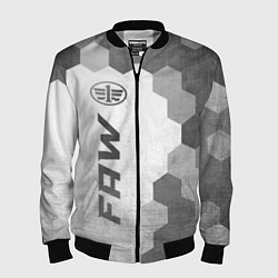 Мужской бомбер FAW - white gradient по-вертикали