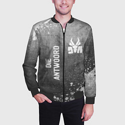 Бомбер мужской Die Antwoord - grey gradient вертикально, цвет: 3D-черный — фото 2